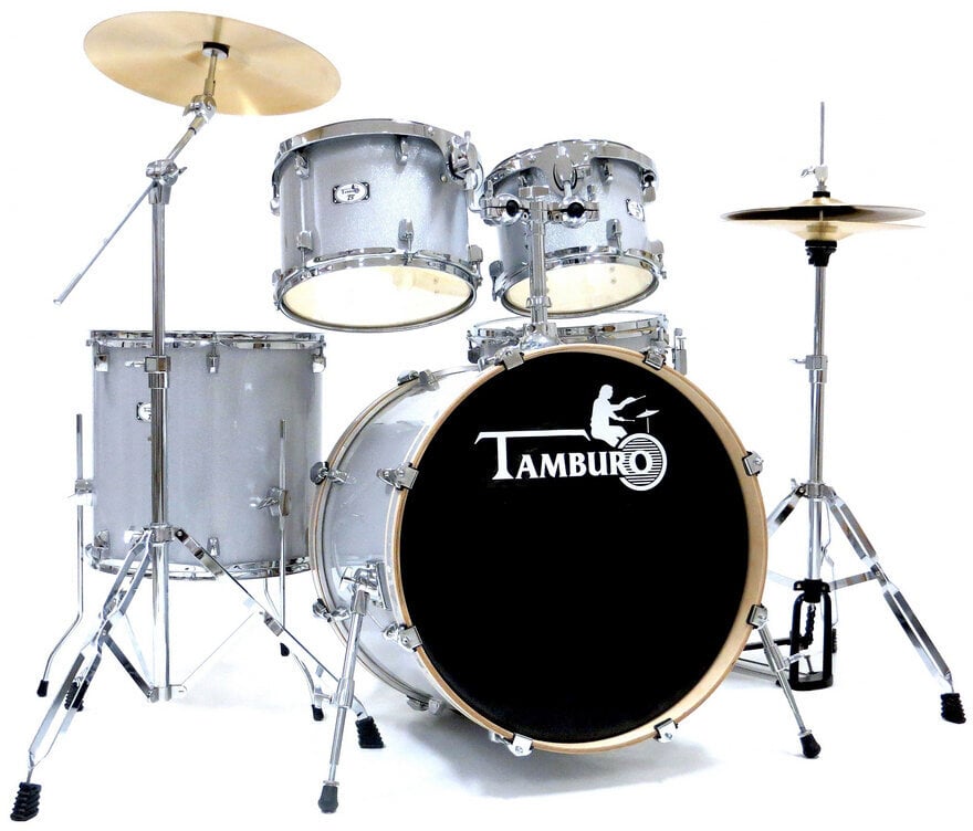 Akustik-Drumset Tamburo T5S22 Silver Sparkle