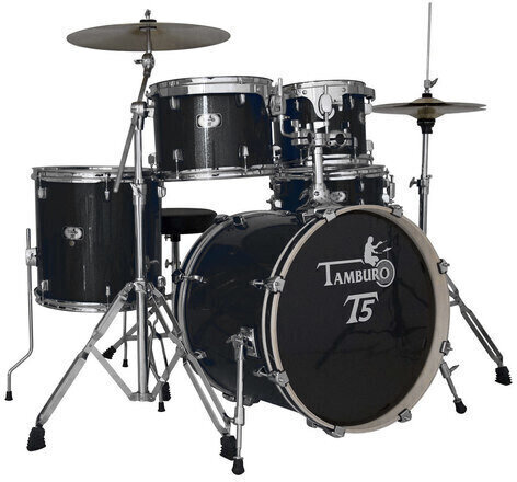 Akustik-Drumset Tamburo T5S18 Black Sparkle
