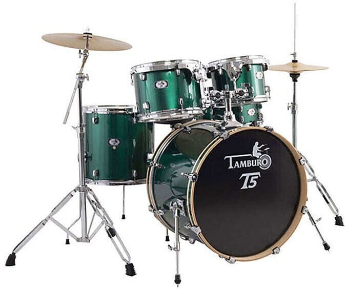 Zestaw perkusji akustycznej Tamburo T5S18 Green Sparkle