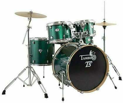 Akoestisch drumstel Tamburo T5S18 Green Sparkle - 1
