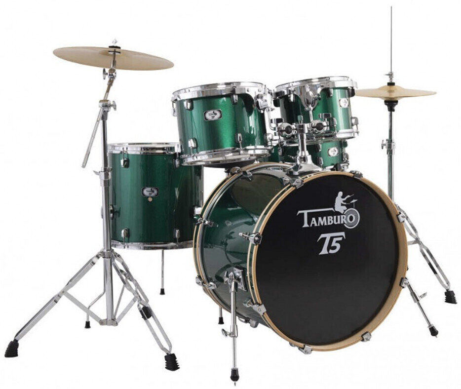 Akoestisch drumstel Tamburo T5S22 Green Sparkle