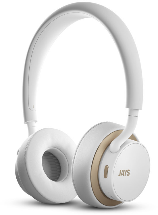 On-ear draadloze koptelefoon Jays U-JAYS Wireless White/Gold