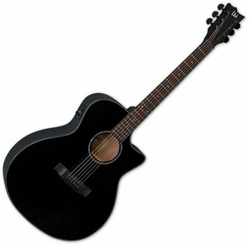 Guitare Jumbo acoustique-électrique ESP LTD A-300E Noir - 1