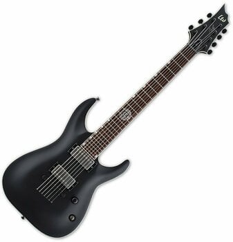 7-string Electric Guitar ESP LTD AJ-7 Black Satin - 1