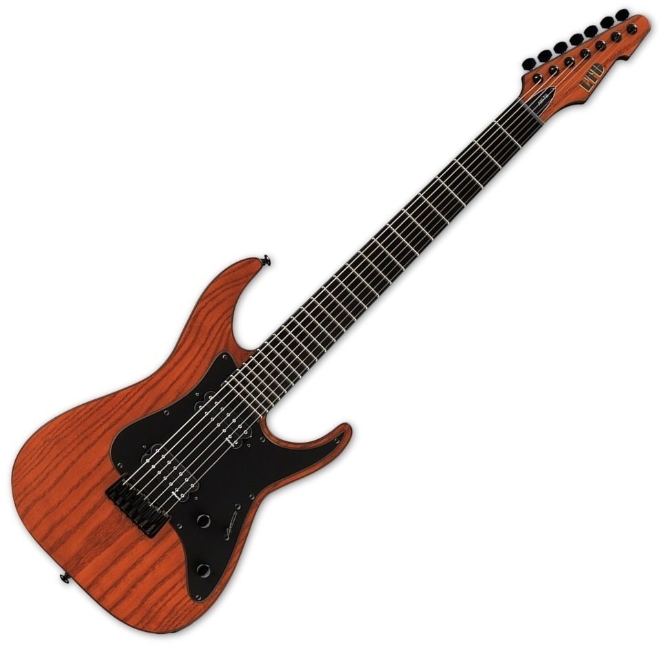 Guitarra elétrica de 7 cordas ESP LTD AW-7B Brown Satin