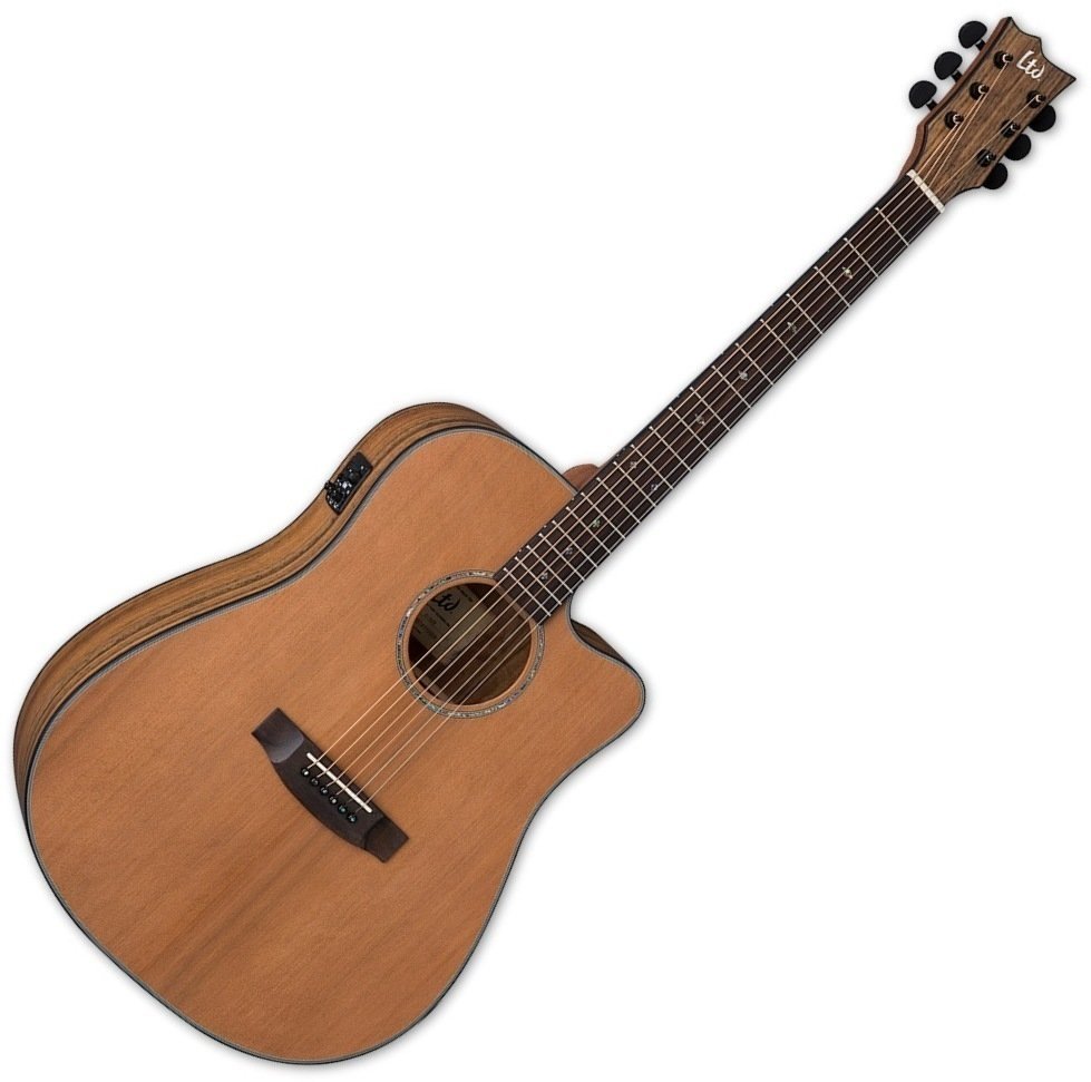 Dreadnought elektro-akoestische gitaar ESP LTD D-320E Natural Satin