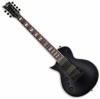 7-string Electric Guitar ESP LTD EC-407 LH Black Satin - 1