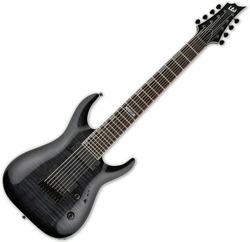 8-strenget elektrisk guitar ESP LTD H-408B FM See Thru Black Sunburst - 1