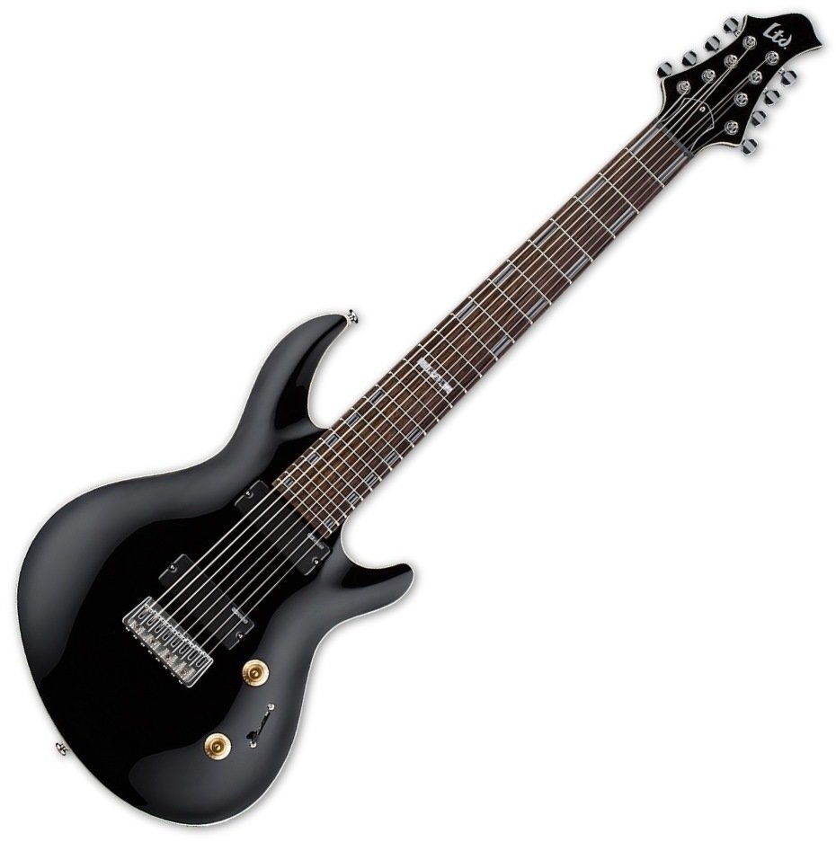 Guitarra elétrica de 8 cordas ESP LTD JR-208 Preto