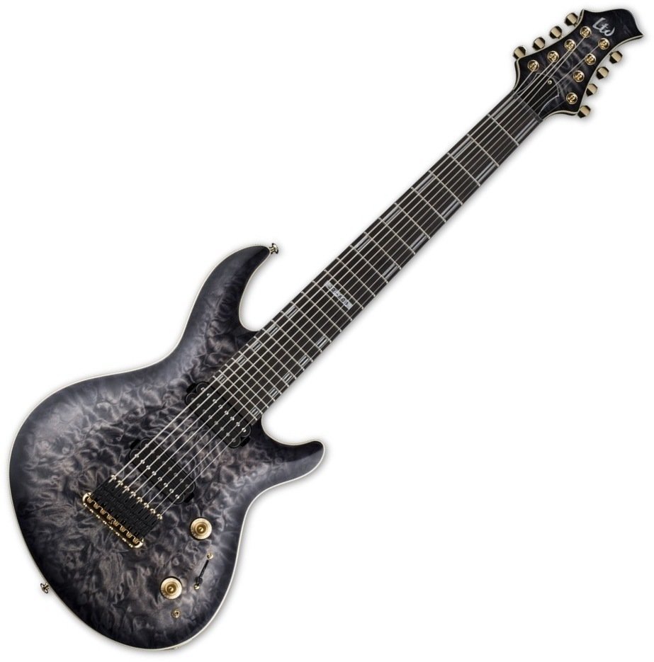 8-snarige elektrische gitaar ESP LTD JR-608 Faded Blue Sunburst