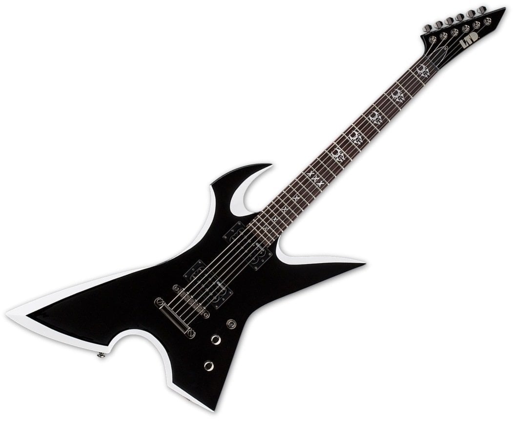 Electric guitar ESP LTD MAX-200 RPR Black with White Bevels