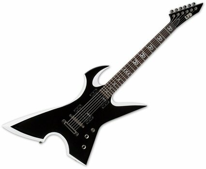 Electric guitar ESP LTD MAX-200 RPR Black with White Bevels - 1