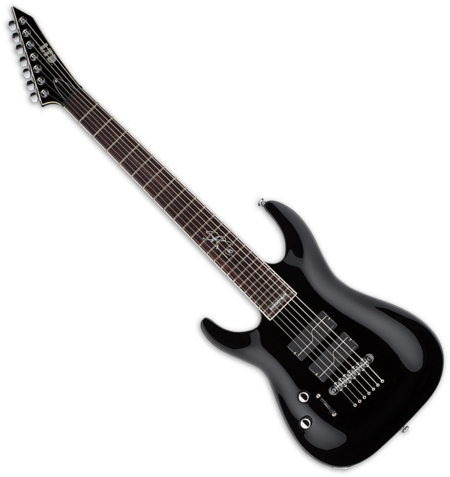 7-strenget elektrisk guitar ESP LTD SC-607B LH Sort