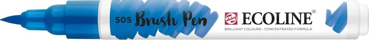 Popisovač Ecoline Brush pen Akvarelové pera Brush Pen Ultramarine Light