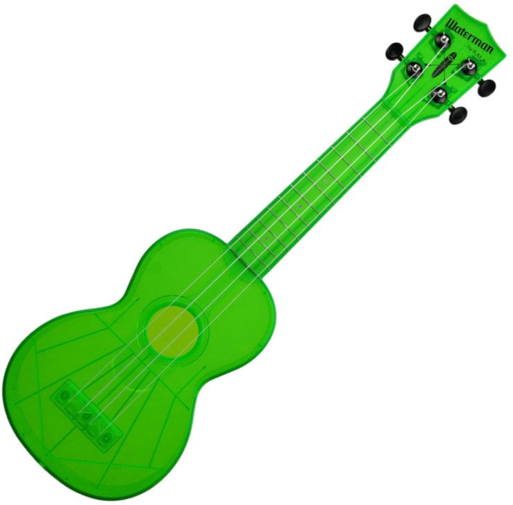 Fluorescent Green Gloss Kala KA-SWF-GN Waterman Soprano Ukulele 