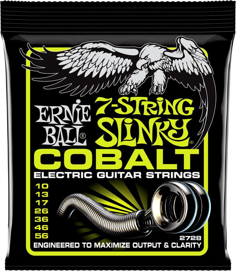 Cordes pour guitares électriques Ernie Ball 2728 Slinky Cobalt 7-String