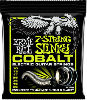 Struny do gitary elektrycznej Ernie Ball 2728 Slinky Cobalt 7-String - 1