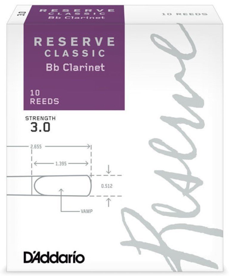 Anche pour clarinette D'Addario-Woodwinds Reserve Classic 2.5 Anche pour clarinette
