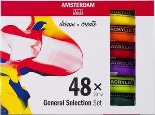 Tinta acrílica Amsterdam General Selection Set of Acrylic Paints 48 x 20 ml