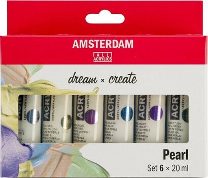 Akrilna boja Amsterdam Set akrilnih boja 6 x 20 ml Pearlescent - 1