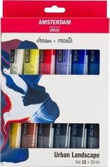 Akrylová barva Amsterdam General Selection Sada akrylových barev Urban Landscape 12 x 20 ml