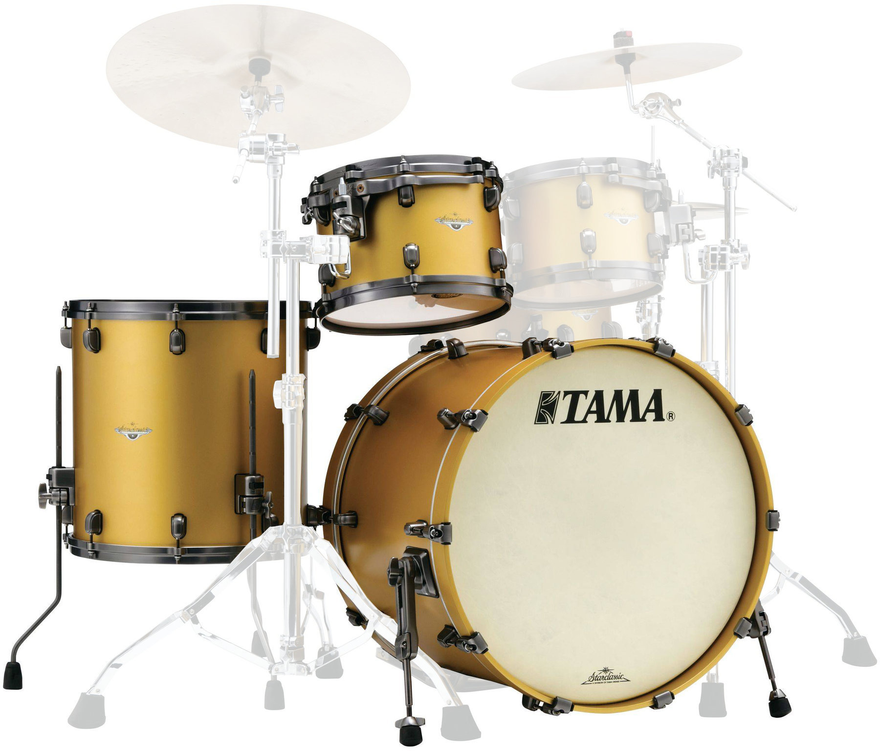 Akoestisch drumstel Tama MA34CZUS Starclassic Maple Satin Aztec Gold Metallic