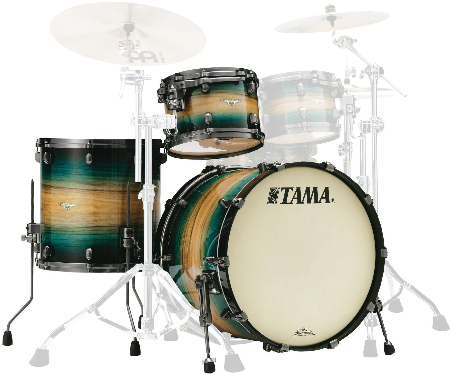 Akoestisch drumstel Tama ME34CZBS Starclassic Maple Emerald Pacific Walnut Burst