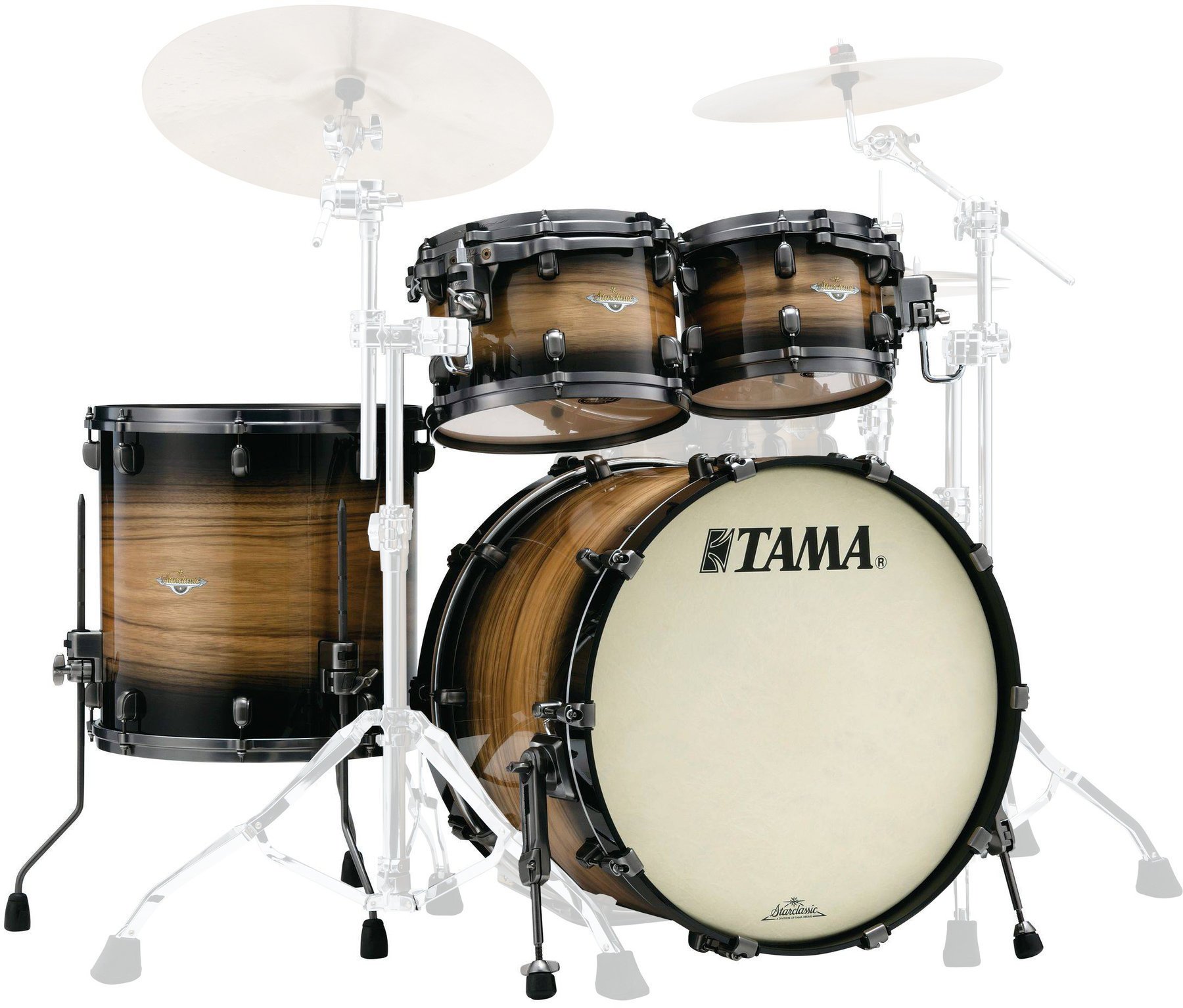 Akustik-Drumset Tama ME42TZUS-LNWB Starclassic Maple Natural Pacific Walnut Burst