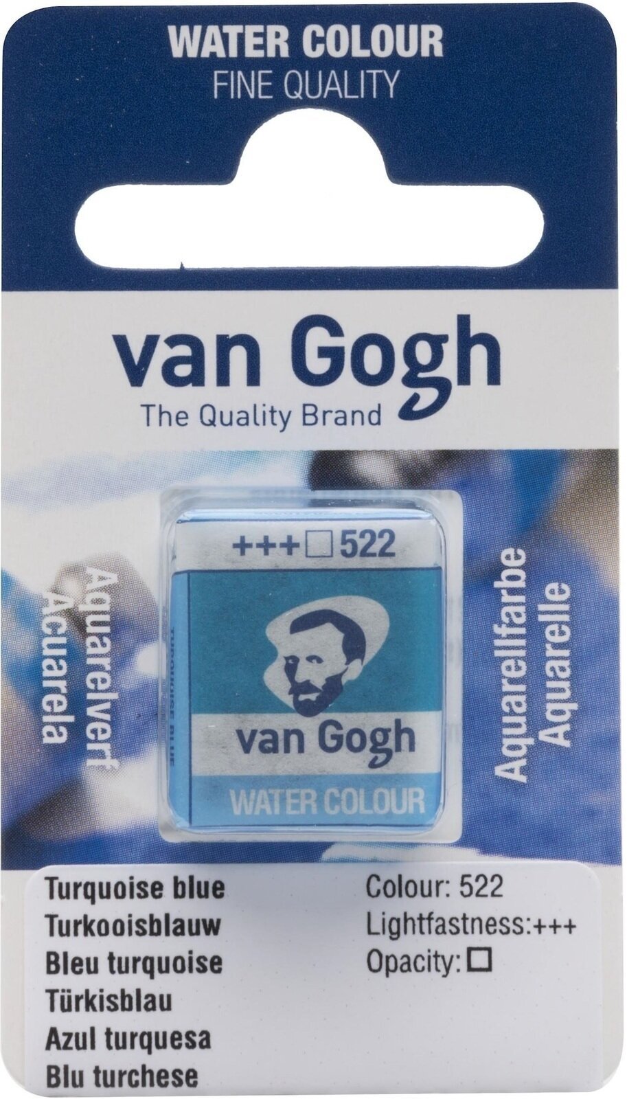 Pintura de acuarela Van Gogh Watercolour Paint Turquoise Blue Pintura de acuarela