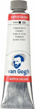 Culoare acrilică Van Gogh Vopsea acrilică 40 ml Alb Titanium - 1