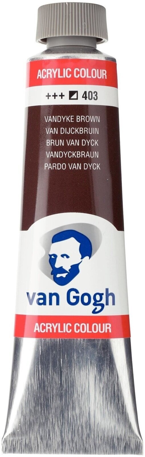 Akryylimaali Van Gogh 22054030 Akryylimaali Vandyke Brown 40 ml 1 kpl