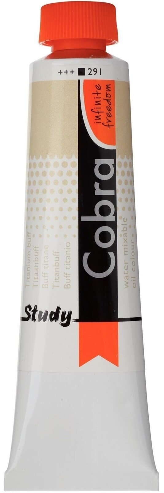 Aliejiniai dažai Cobra Study Water Mixable Oil Paint 40 ml Titanium Buff