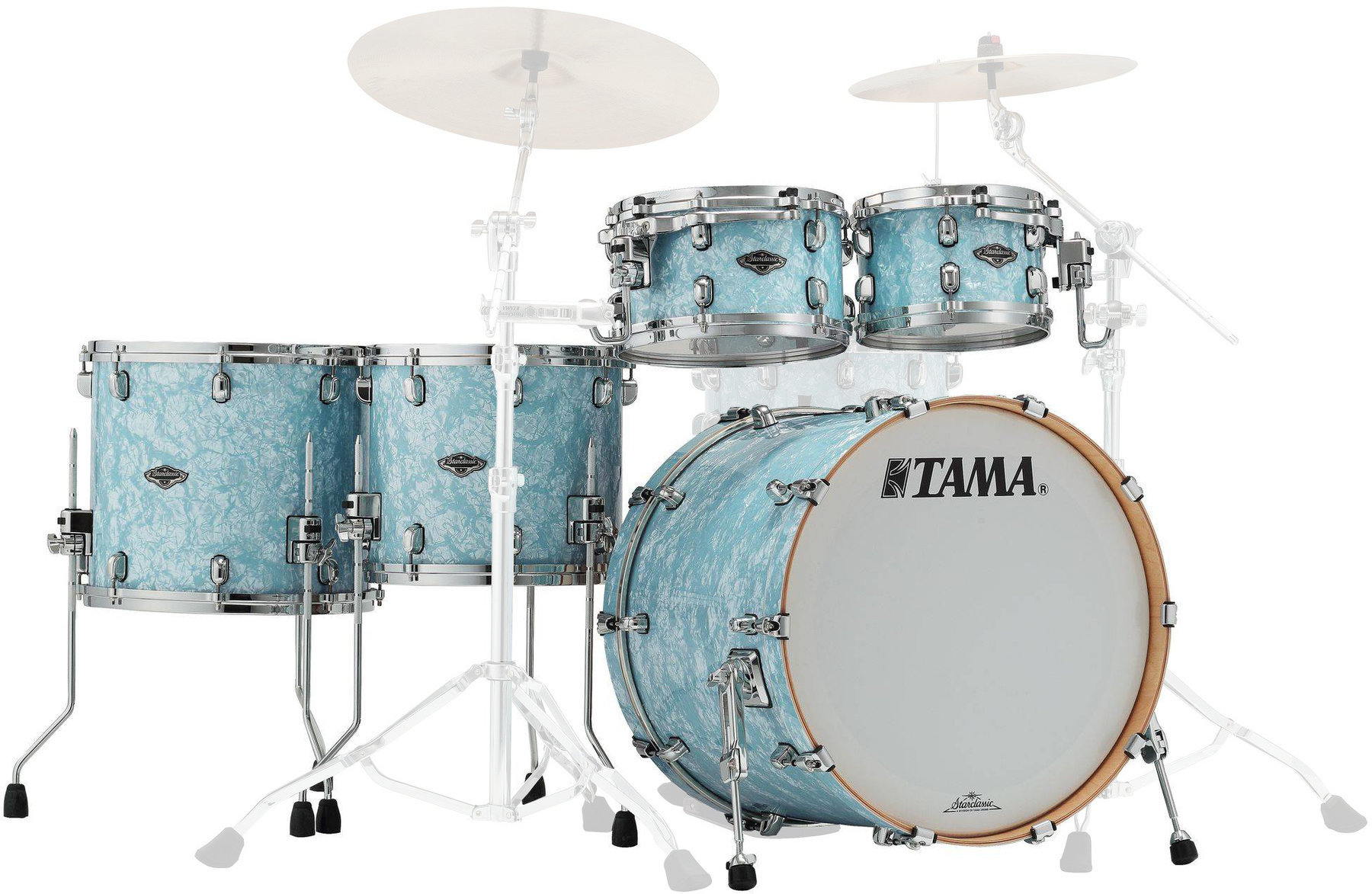 Conjunto de batería acústica Tama PR52HZS Starclassic Performer Ice Blue Pearl