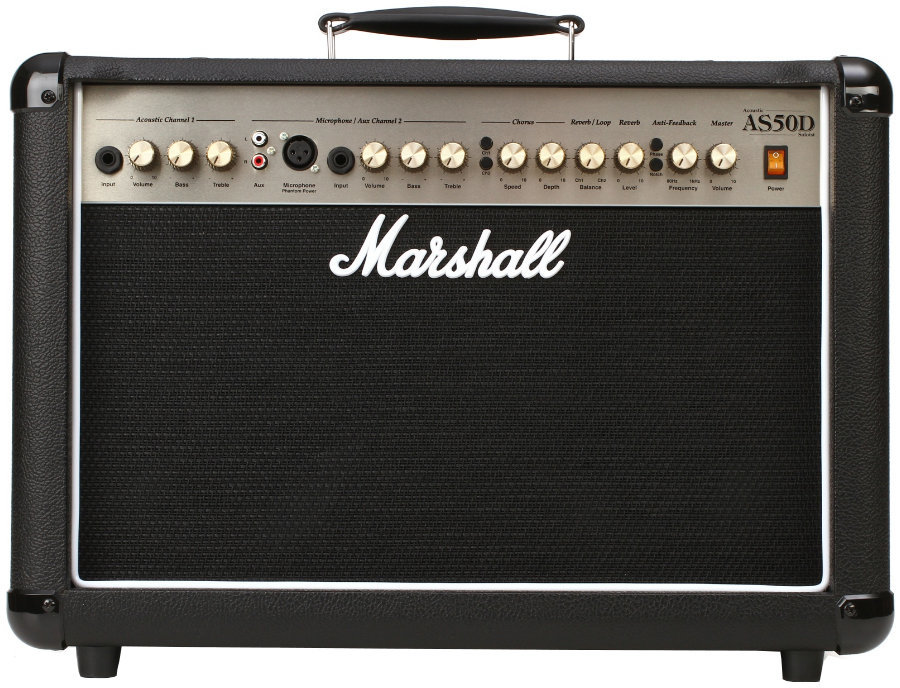 Комбо усилвател за електро-акустична китара Marshall AS50D Black