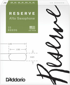 Palheta para saxofone alto D'Addario-Woodwinds Reserve 3+ Palheta para saxofone alto - 1