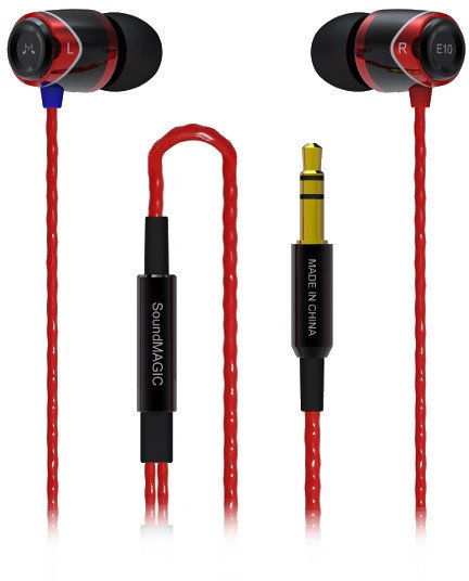 Auscultadores intra-auriculares SoundMAGIC E10 Black Red