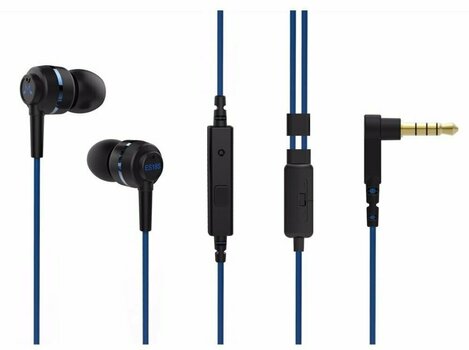 En la oreja los auriculares SoundMAGIC ES18S Black Blue - 1