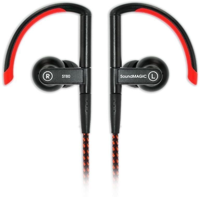 Bezdrôtové sluchadlá do uší SoundMAGIC ST80 Black Red
