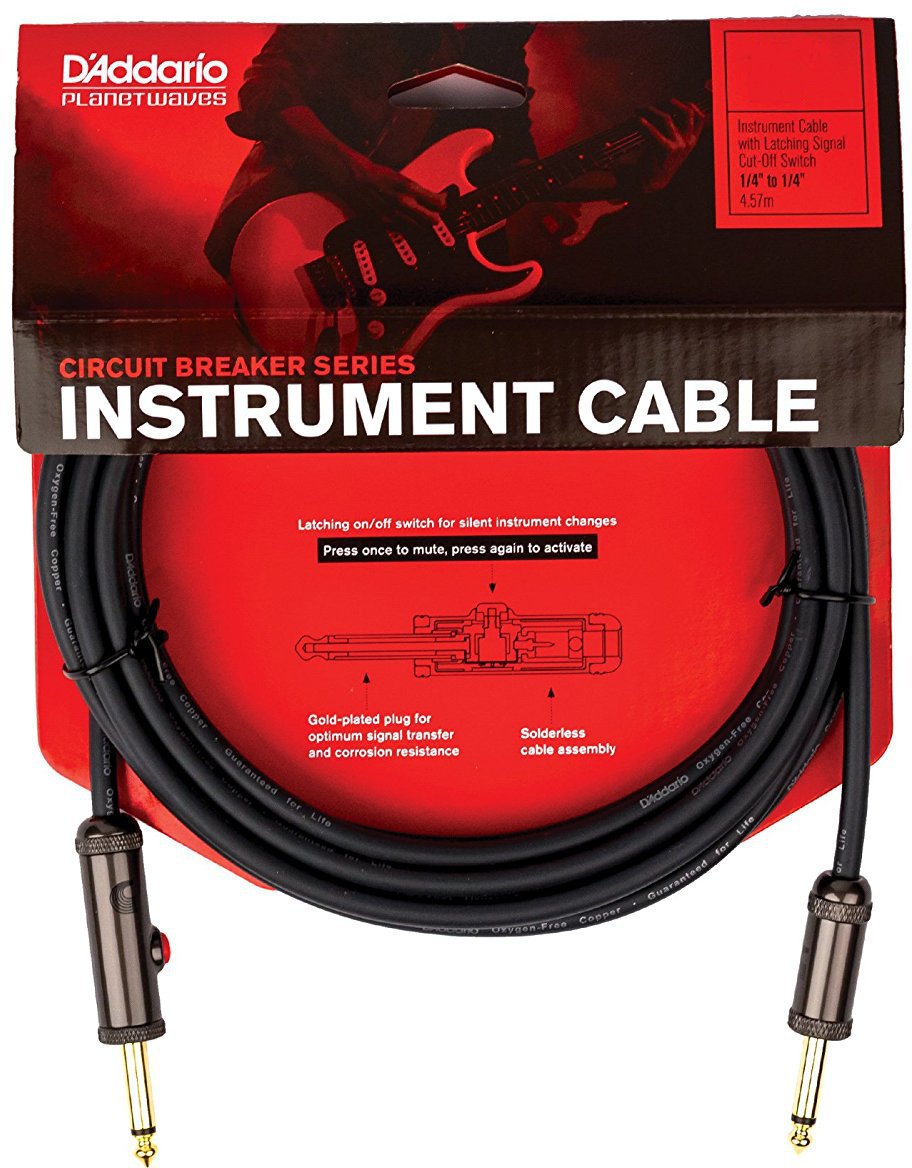 Instrument Cable D'Addario Planet Waves PW-AGL-10 Black 3 m Straight - Straight