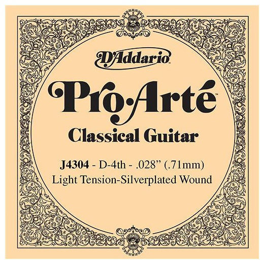 Yksittäinen kitaran kieli D'Addario J4304 Yksittäinen kitaran kieli