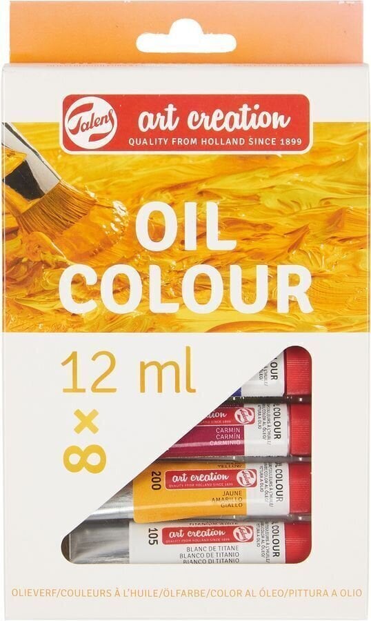 Peinture à l'huile Talens Art Creation 9020108M Ensemble de peintures à l'huile Mixte 8x12 ml