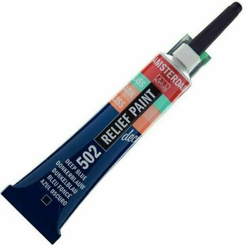 Peinture pour verre Amsterdam Relief Peinture sur verre Deep Blue 20 ml 1 pc - 1