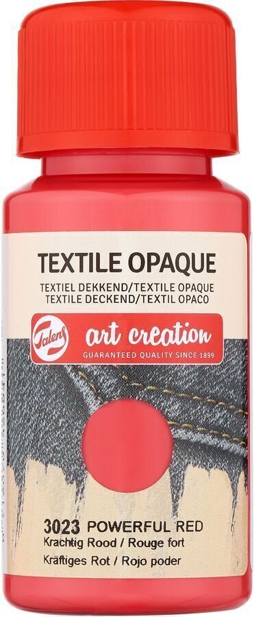 Barva za tekstil Talens Art Creation Textile Opaque Barvilo za tekstil 50 ml Powerful Red