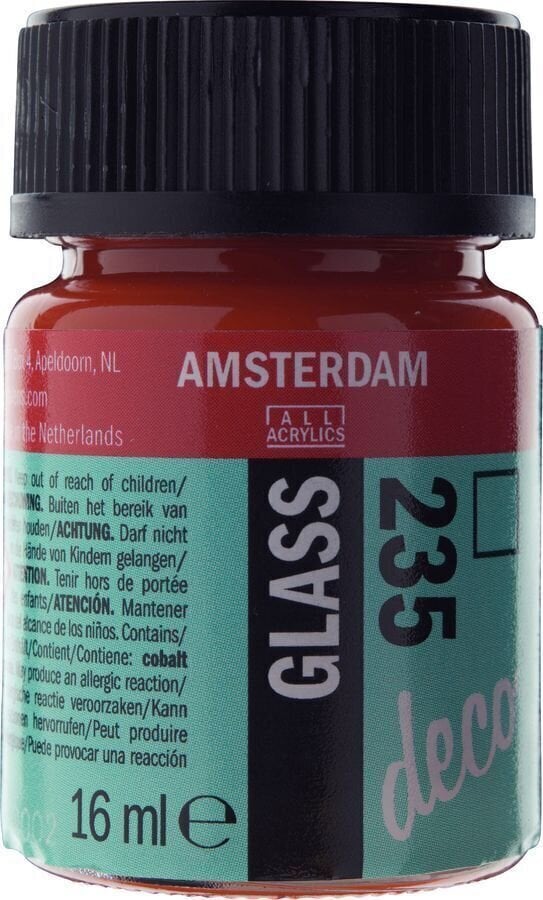 Peinture pour verre Amsterdam Deco Peinture sur verre Orange 16 ml 1 pc