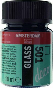Vopsea pentru sticla Amsterdam Glass Deco Vopsea de sticlă 16 ml Light Blue Cyan - 1