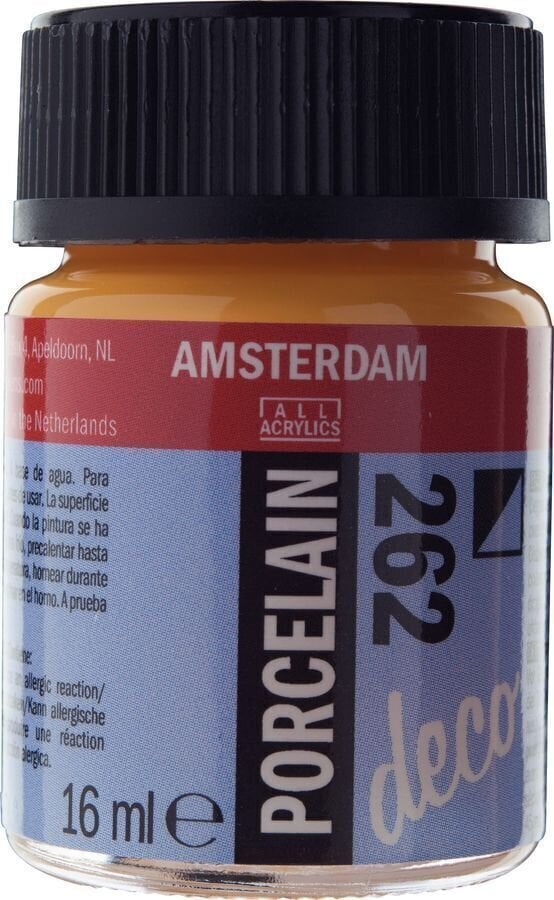 Peinture porcelaine Amsterdam Deco Peinture pour porcelaine 262 Gold Yellow Opaque 16 ml 1 pc