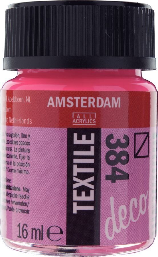 Peinture pour tissu Amsterdam 59163840 Peinture pour tissu 384 Reflex Rose 16 ml 1 pc