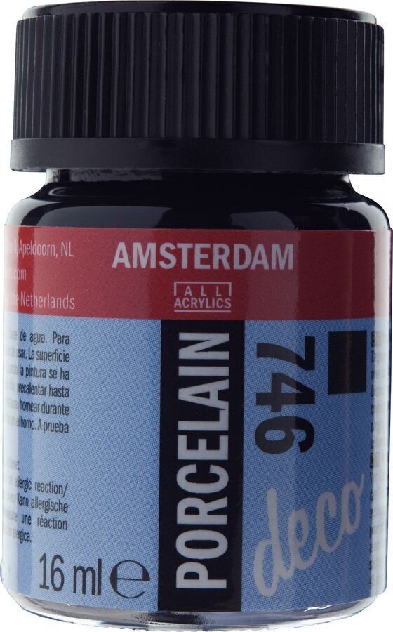 Peinture porcelaine Amsterdam Deco Peinture pour porcelaine 746 Black Opaque 16 ml 1 pc