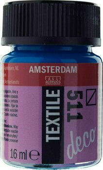 Peinture pour tissu Amsterdam 59165110 Peinture pour tissu 511 Cobalt Blue 16 ml 1 pc - 1