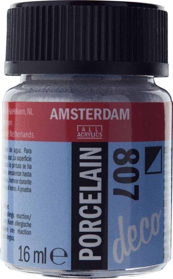 Peinture porcelaine Amsterdam Deco Peinture pour porcelaine 807 Silver Opaque 16 ml 1 pc